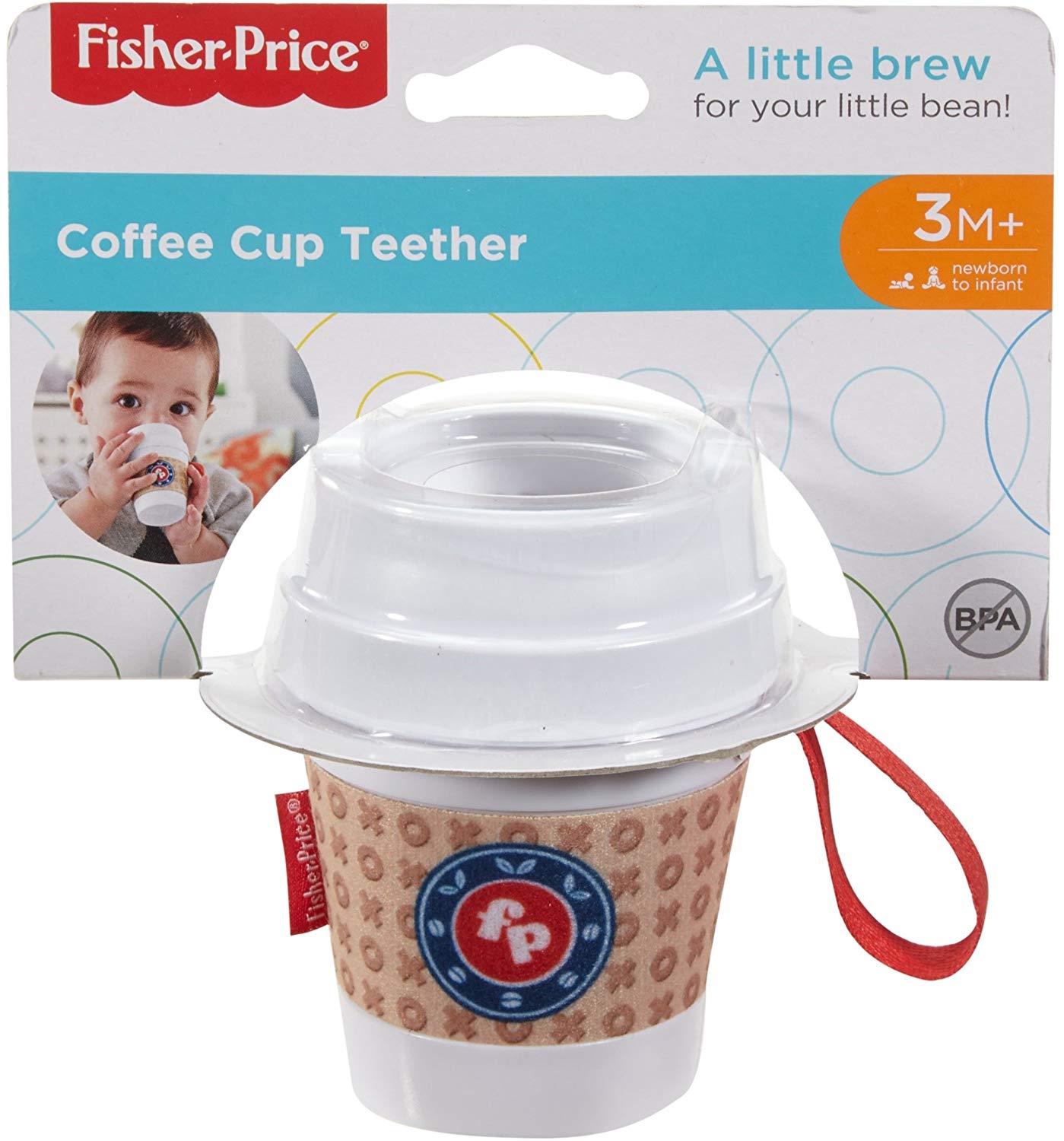 fisher price, coffee cup, rattles with teething toy 2 in 1 , unisex, 3+ months fisher price, coffee cup, rattles with teething toy 2 in 1 , unisex, 3+ months