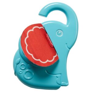 fisher price, elephant peek, play mirror with hands on activities, rattles with teething toy 2 in 1 , unisex, 3+ months