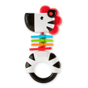 fisher price, fisher price, zebra, rattle toy, unisex, 3+ months