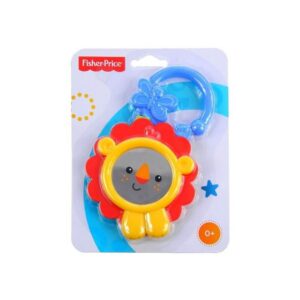 fisher price, lion, play mirror with hands on activities, teething toy, unisex, 3+ months