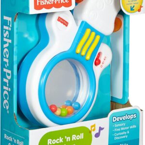 fisher price, rock n' roll, guitar with mirror, musical toy, unisex, 3+ months