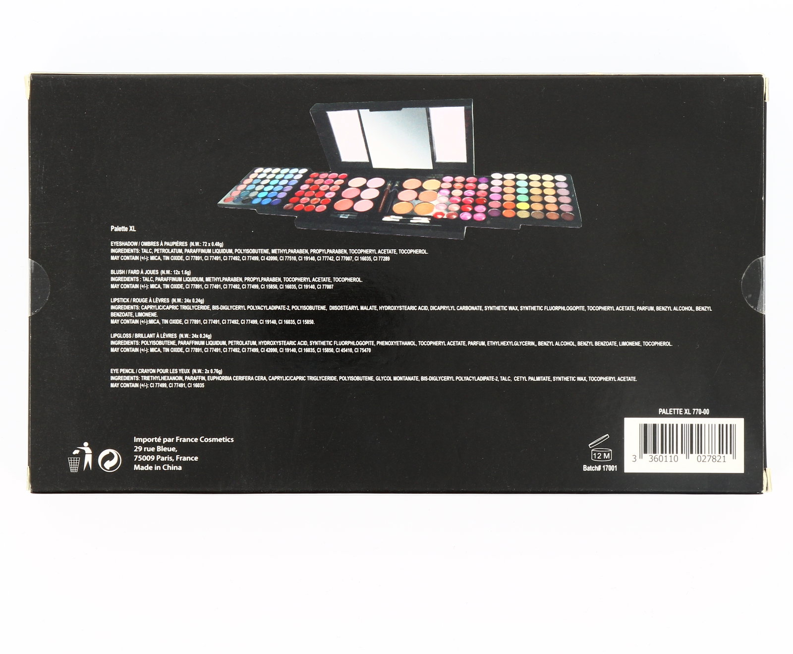 france cosmetics , france cosmetics , face palette, 72 + 12 + 24 + 24 + 2 pcs, 67 g france cosmetics , france cosmetics , face palette, 72 + 12 + 24 + 24 + 2 pcs, 67 g