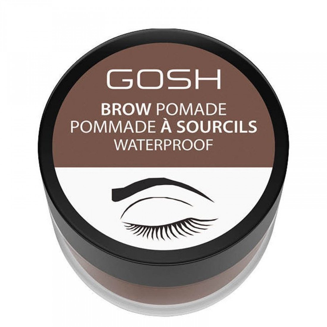 gosh, gosh, waterproof, eyebrow pomade, 001, brown, 4 ml gosh, gosh, waterproof, eyebrow pomade, 001, brown, 4 ml