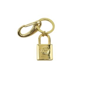 guess, guess, lock, metal keyring, rw7421 p2201, gold