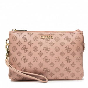 guess, textile makeup bag, nude