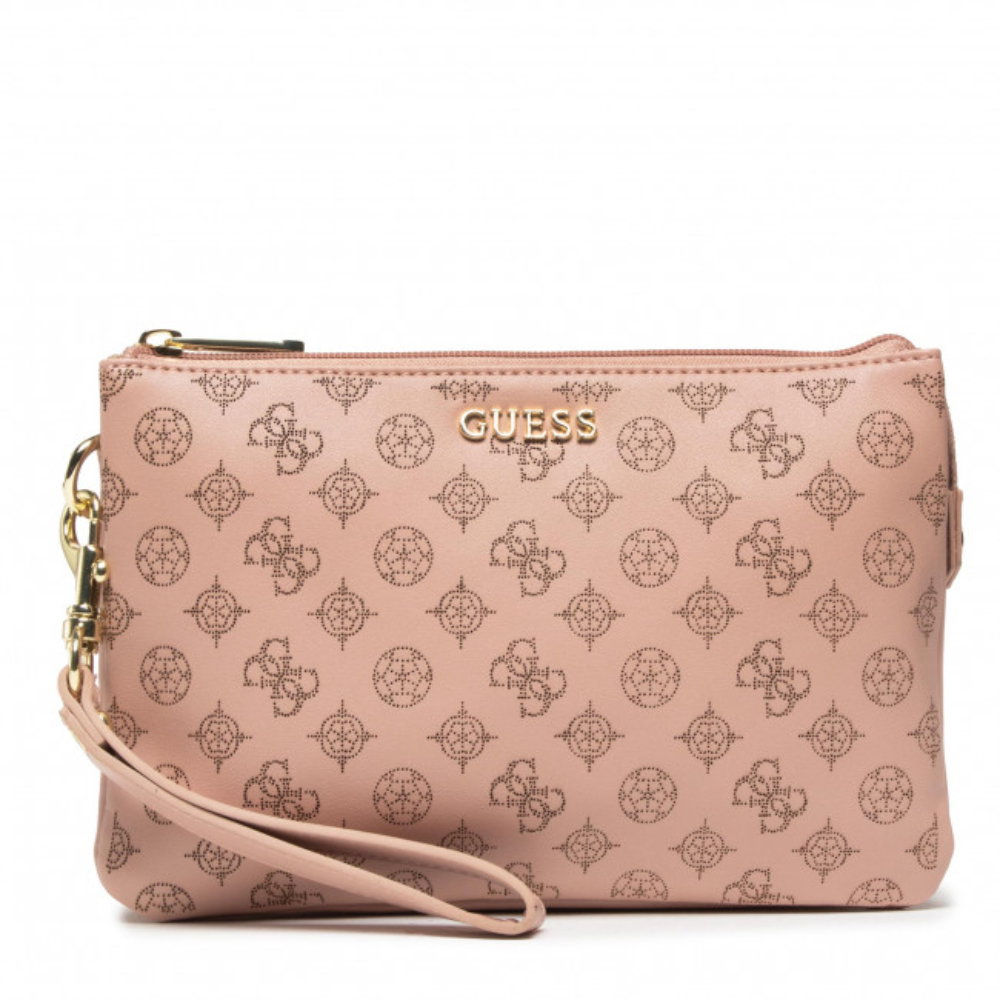 guess, textile makeup bag, nude guess, textile makeup bag, nude