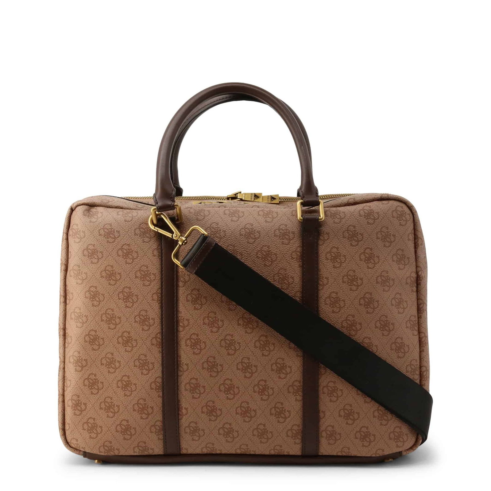 guess, vezzola, polyurethane, textile briefcase, laptop compartiment, brown, for men guess, vezzola, polyurethane, textile briefcase, laptop compartiment, brown, for men