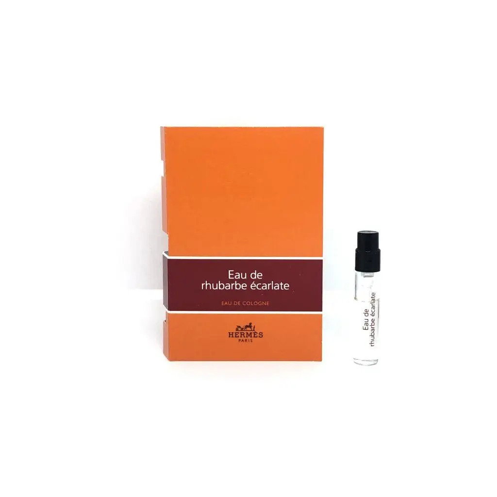 hermes, eau de rhubarbe ecarlate , eau de cologne, unisex, individual, 2 ml *vial hermes, eau de rhubarbe ecarlate , eau de cologne, unisex, individual, 2 ml *vial