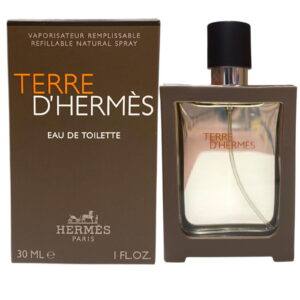 hermes, terre d'hermes, eau de toilette, for men, refillable, 30 ml