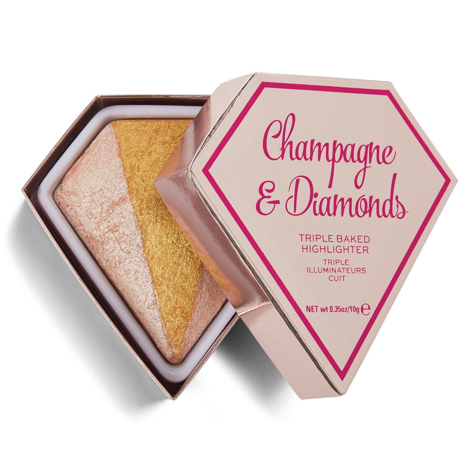 i heart revolution, champagne & diamonds, highlighter powder, triple baked, 10 g i heart revolution, champagne & diamonds, highlighter powder, triple baked, 10 g