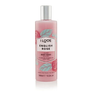 i love, english rose, hydrating, shower gel, 360 ml