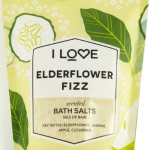i love, signature collection, elderflower fizz, bath salt, 500 g