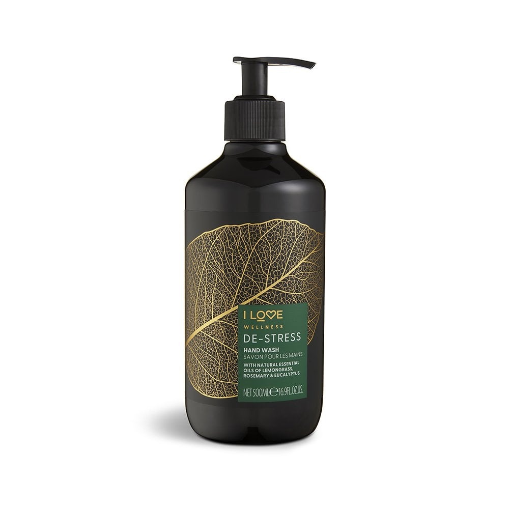 i love, wellness de stress, lemongrass, rosemary & eucalyptus, cleansing, liquid soap, for hands, 500 ml i love, wellness de stress, lemongrass, rosemary & eucalyptus, cleansing, liquid soap, for hands, 500 ml