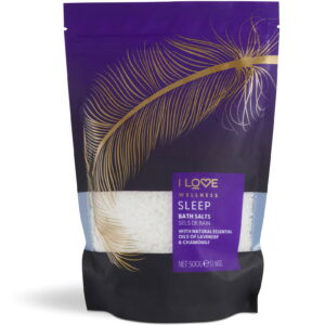 i love, wellness sleep, essential oils, bath salt, 500 g