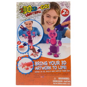 ido3d, bring your 3d artwork to life, 2 color change vertical pens, drawing playset, unisex, 8+ years