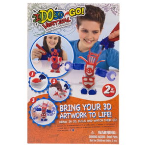 ido3d, go bring your 3d artwork to life, 2 color change vertical pens, drawing playset, unisex, 8+ years
