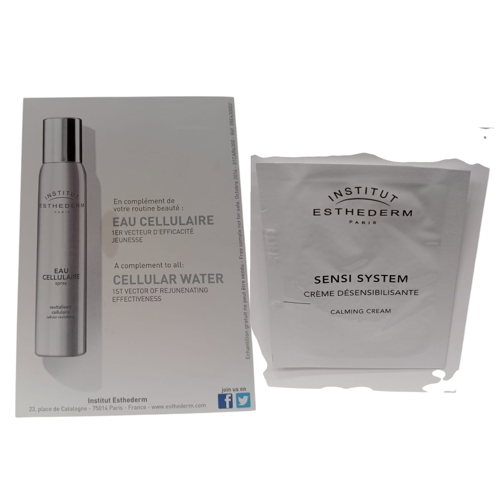 institut esthederm, sensi system, calming, day & night, cream, for face, 2 ml *sample institut esthederm, sensi system, calming, day & night, cream, for face, 2 ml *sample