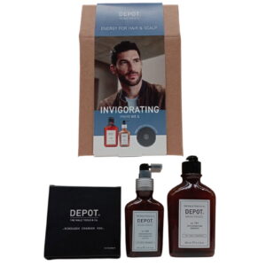 invigorating kit c set depot: 100 hair cleansing no. 105, multivitamin complex, hair shampoo, anti hair loss, 250 ml + 200 hair treatments no. 206, hair lotion treatment, invigorating, 100 ml