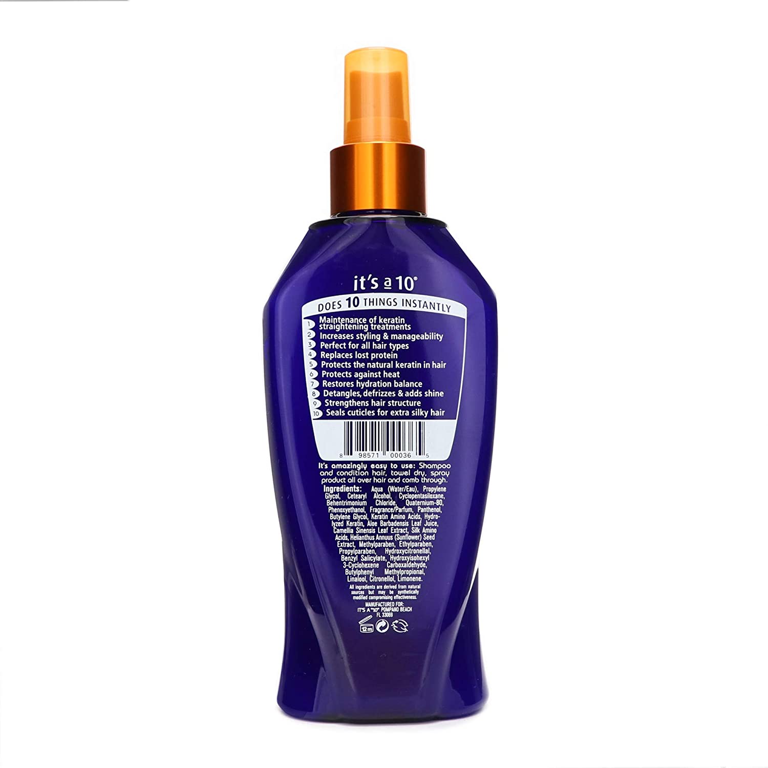 it's a 10, miracle deep plus keratin, hair leave in cream treatment, for hydration, 295.7 ml it's a 10, miracle deep plus keratin, hair leave in cream treatment, for hydration, 295.7 ml