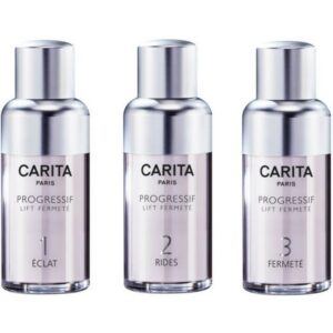 jeunesse originelle set carita paris: progressif lift fermete, aha, firming, serum, for face, 15 ml + progressif lift fermete, aha, anti wrinkle, serum, for face, 15 ml + progressif lift fermete, aha, anti ageing, serum, for face, 15 ml