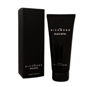 john richmond, black metal, natural, cleansing, shower gel, 200 ml