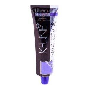 keune, tinta color ultimate cover, permanent hair dye, 7.31 medium golden ash blonde, 60 ml