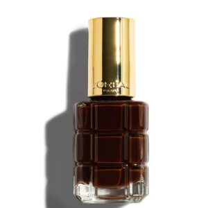 l'oreal paris, color riche vernis a l'huile, nail polish, b25, cuir chocolate, 13.5 ml