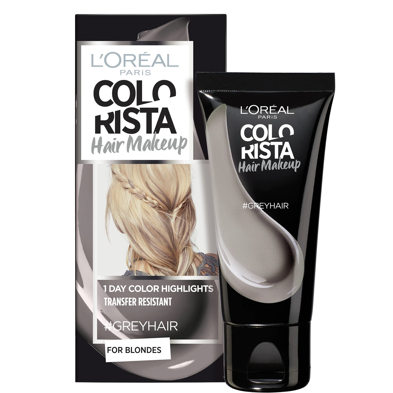 l'oreal paris, colorista hair makeup, semi permanent hair dye, #greyhair, 30 ml l'oreal paris, colorista hair makeup, semi permanent hair dye, #greyhair, 30 ml