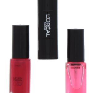 l'oreal paris, infallible, nail polish 2 in 1, 020, fuschia for life, 2 x, 5 ml