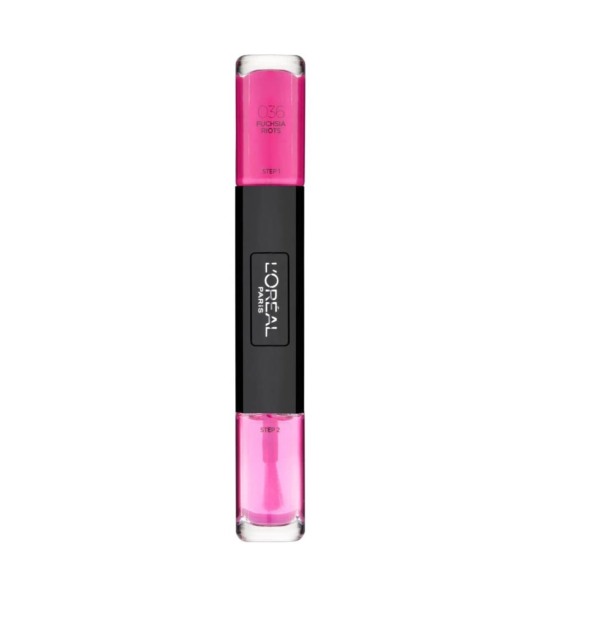 l'oreal paris, infallible, nail polish 2 in 1, 036, fucshia riots, 2 x, 5 ml l'oreal paris, infallible, nail polish 2 in 1, 036, fucshia riots, 2 x, 5 ml