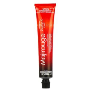 l'oreal professionnel, majirouge, permanent hair dye, c 5.20 light extra burgundy brown, 50 ml