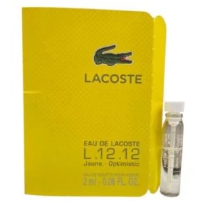lacoste, eau de lacoste l.12.12 jaune optimistic, eau de toilette, for men, 2 ml *vial
