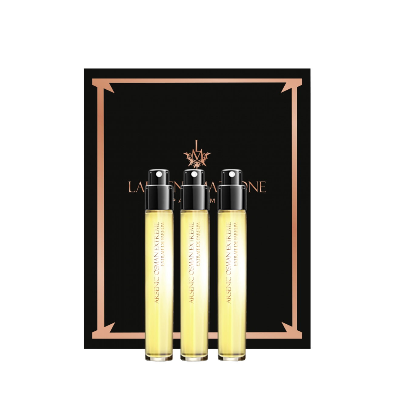 set trio, laurent mazzone, arsenic osman extreme, extrait de parfum, unisex, 3 pcs, 15 ml *miniature set trio, laurent mazzone, arsenic osman extreme, extrait de parfum, unisex, 3 pcs, 15 ml *miniature