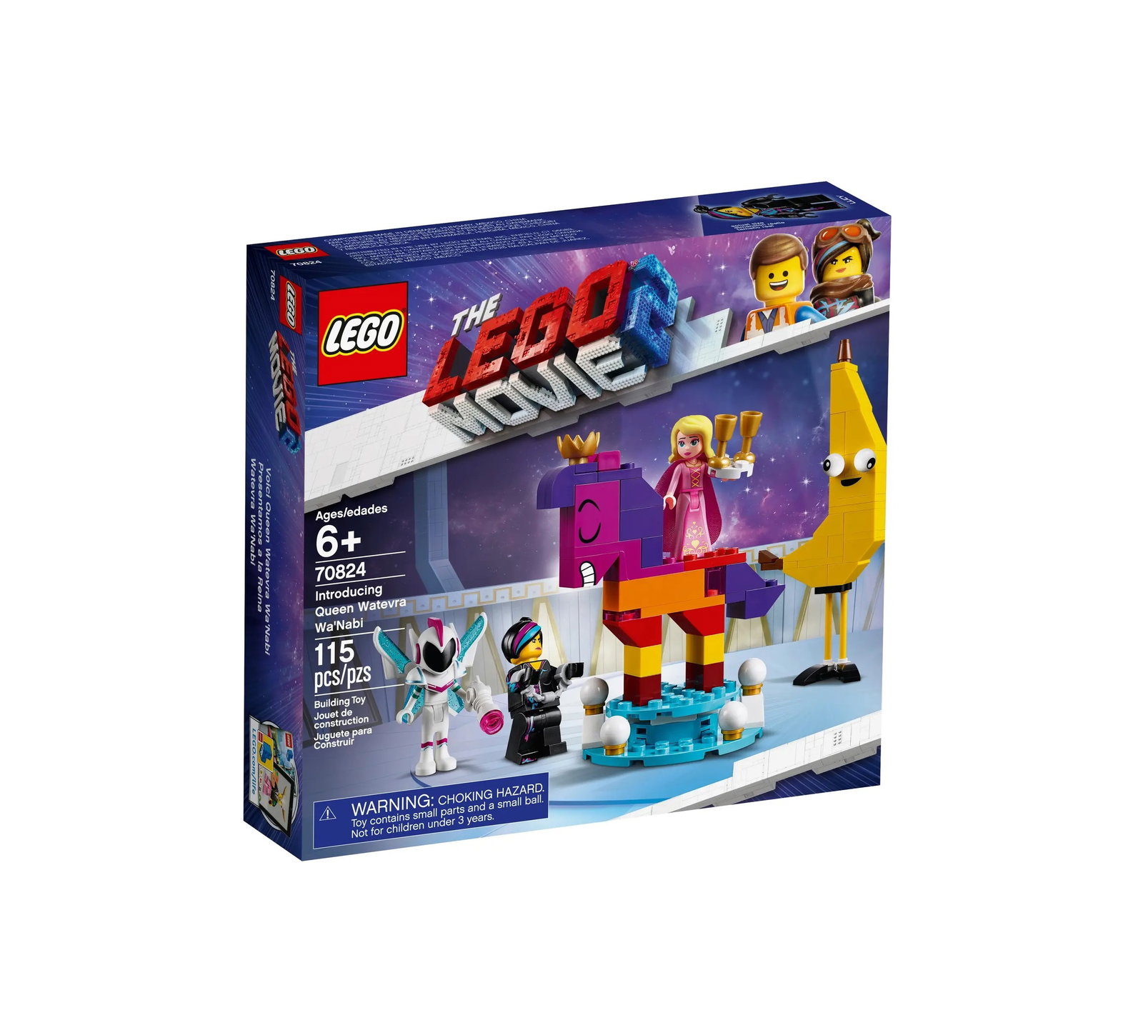 lego, the lego movie 2, introducing queen watevra wa`nabi, construction set, 70824, for girls, 6+ years, 115 pcs lego, the lego movie 2, introducing queen watevra wa`nabi, construction set, 70824, for girls, 6+ years, 115 pcs