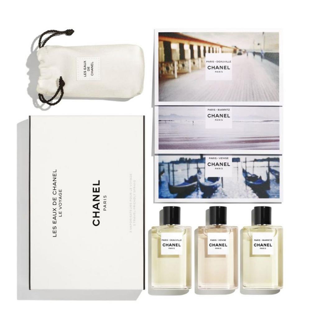 les eaux de chanel set chanel: paris – deauville, eau de toilette, for women, 30 ml + paris – venise, eau de toilette, for women, 30 ml + paris – biarritz, eau de toilette, for women, 30 ml les eaux de chanel set chanel: paris – deauville, eau de toilette, for women, 30 ml + paris – venise, eau de toilette, for women, 30 ml + paris – biarritz, eau de toilette, for women, 30 ml