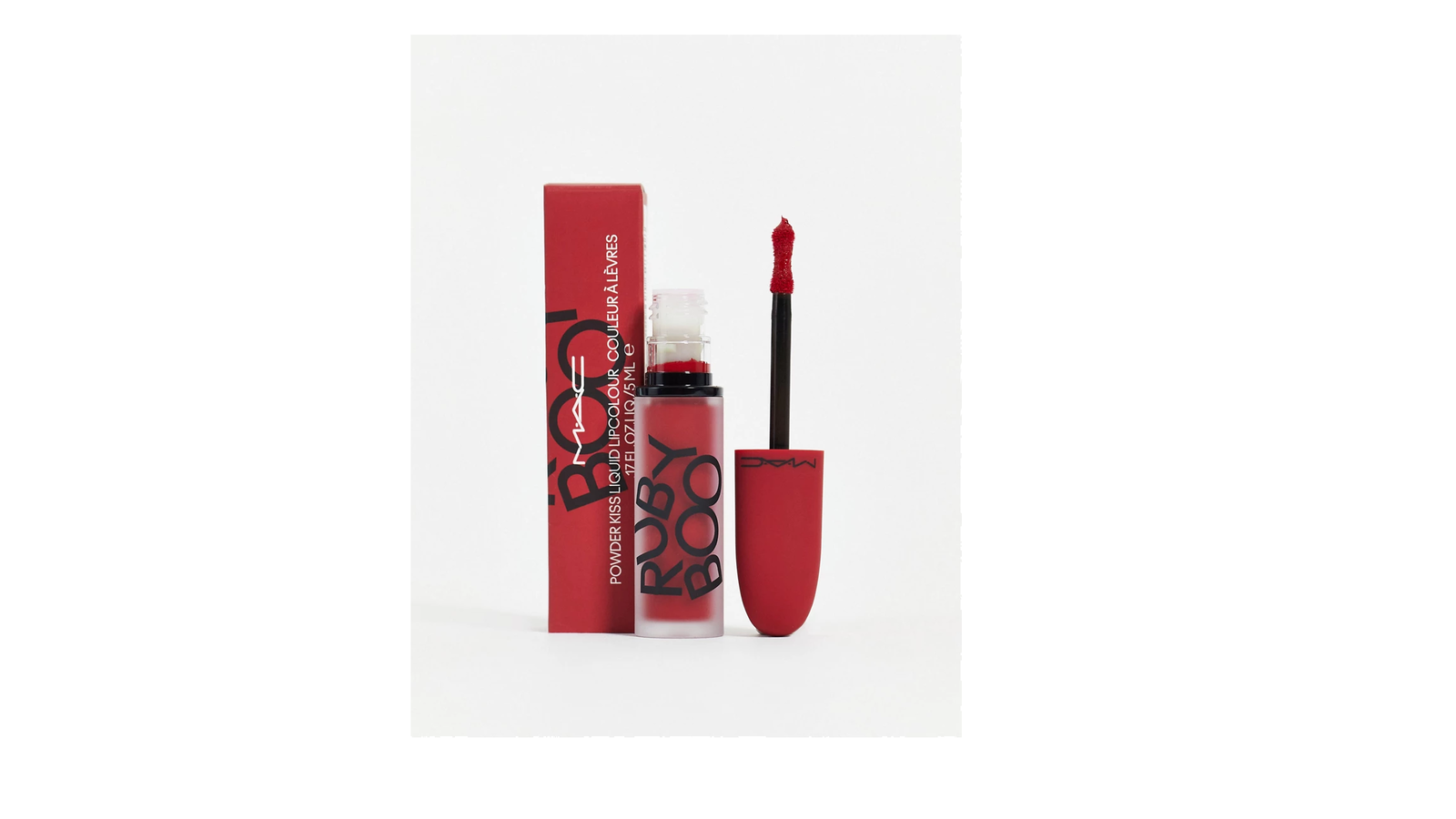 mac, powder kiss, matte, liquid lipstick, ruby boo red, 5 ml mac, powder kiss, matte, liquid lipstick, ruby boo red, 5 ml