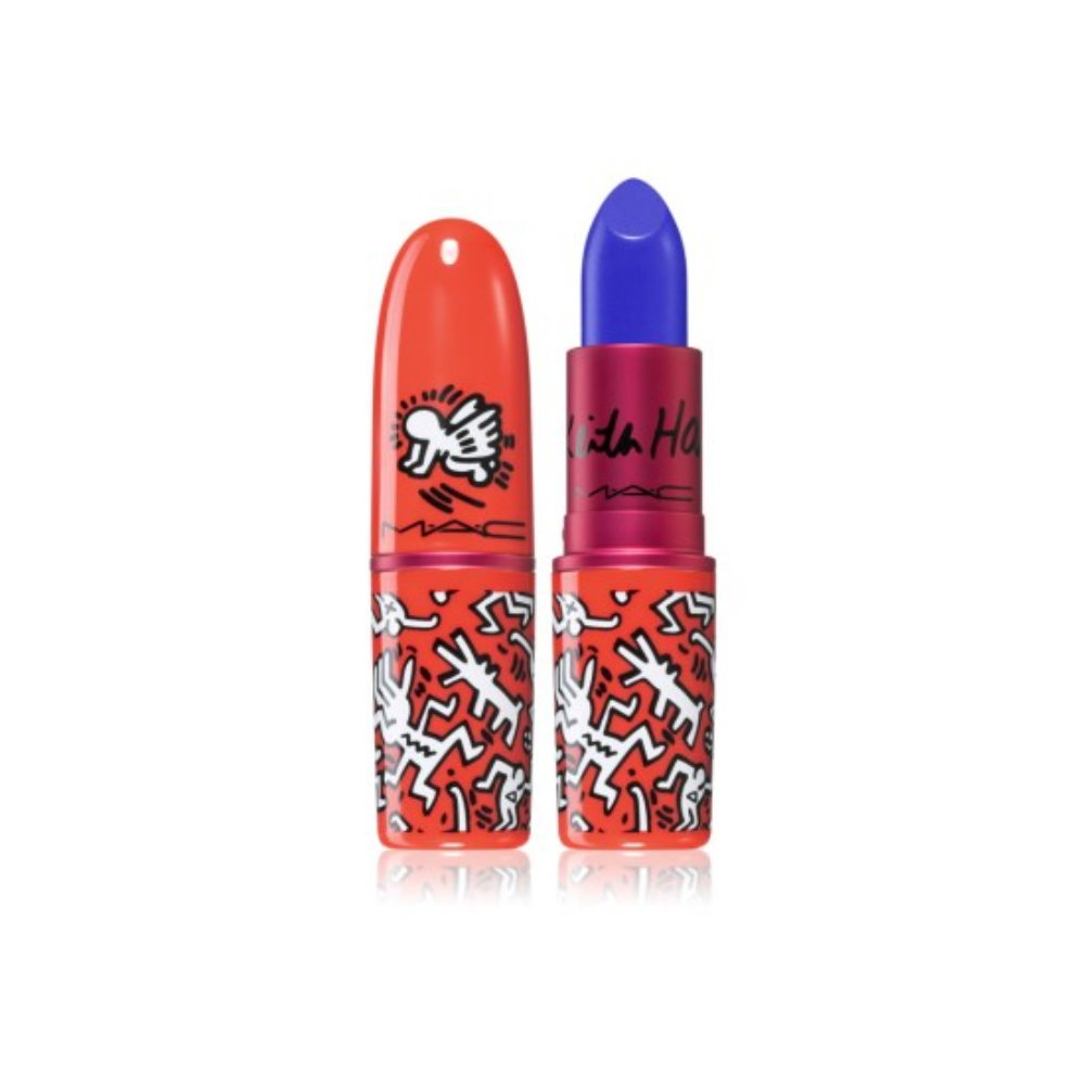 mac, viva glam x keith haring, longwear, cream lipstick, canal blue, 3 g mac, viva glam x keith haring, longwear, cream lipstick, canal blue, 3 g