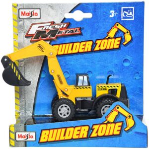 maisto, fresh metal, builder zone, excavator, orange, 1:24, 3+ months