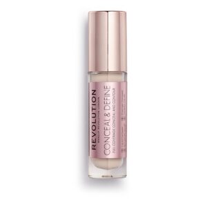 makeup revolution, conceal & define, corrective, liquid concealer, c4, 4 g