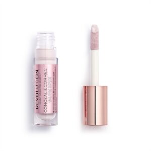 makeup revolution, conceal & correct, corrective, liquid concealer, lavander, 4 g