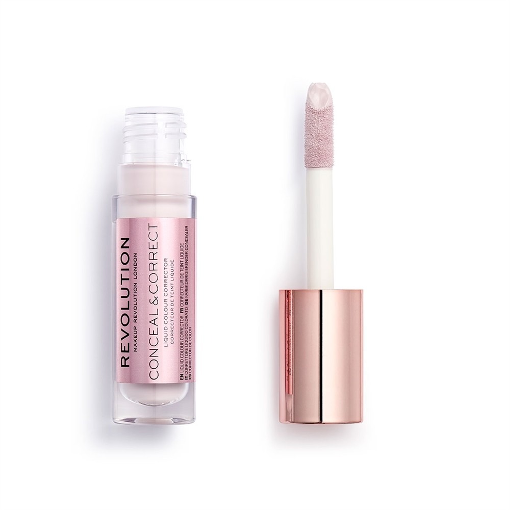 makeup revolution, conceal & correct, corrective, liquid concealer, lavander, 4 g makeup revolution, conceal & correct, corrective, liquid concealer, lavander, 4 g