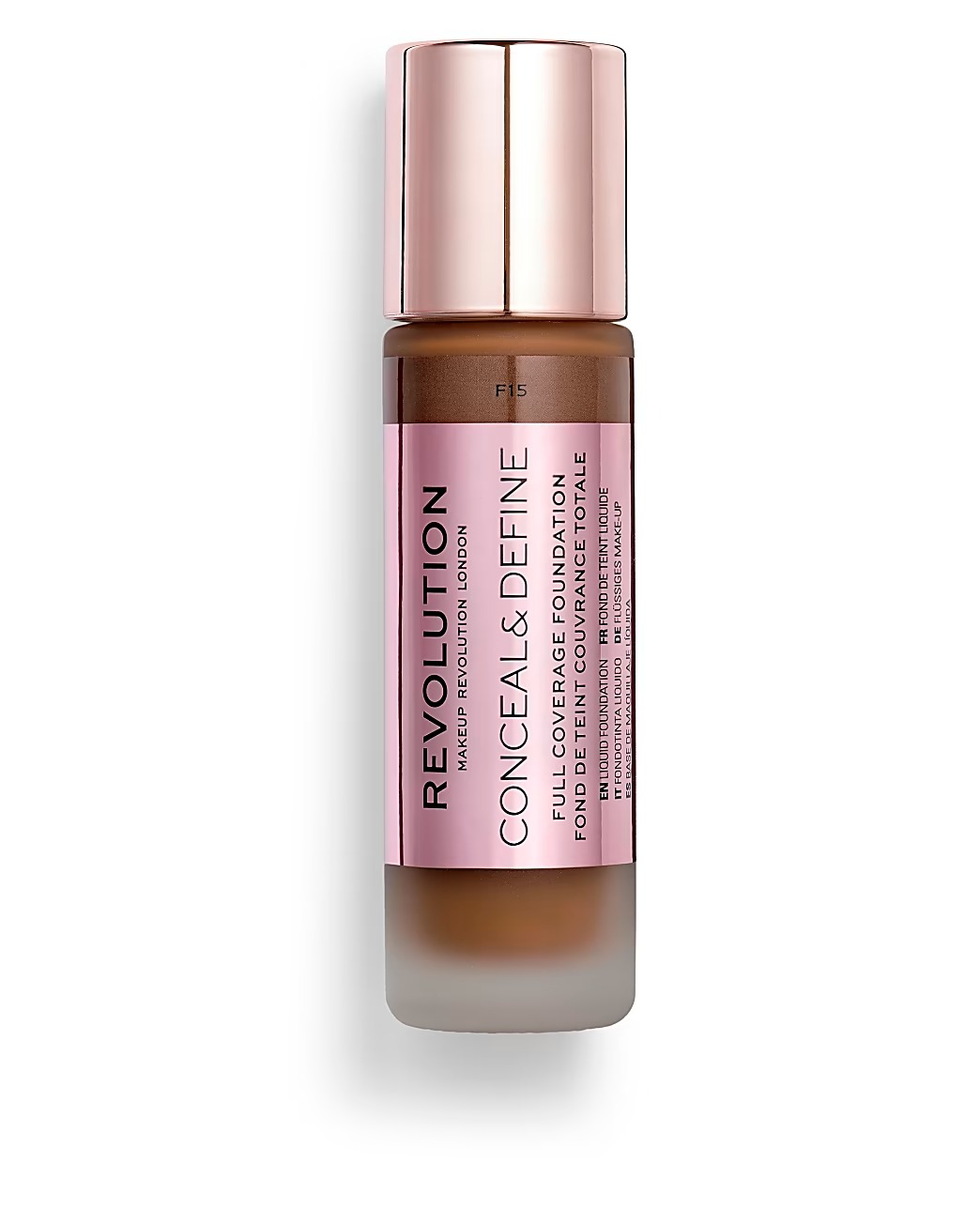 makeup revolution, conceal & define, oil free, cream foundation, f 15, 23 ml makeup revolution, conceal & define, oil free, cream foundation, f 15, 23 ml