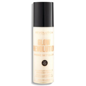 makeup revolution, glow revolution, vegan, illuminating, spray, for face & body, 200 ml