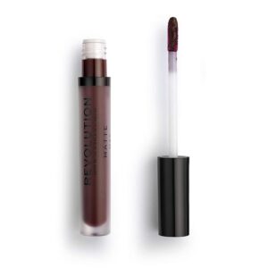 makeup revolution, matte, vegan, liquid lipstick, 149, plum, 3 ml