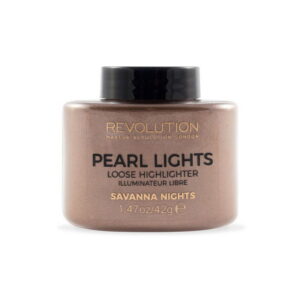 makeup revolution, pearl lights, loose highlighter powder, savannah nights, 25 g