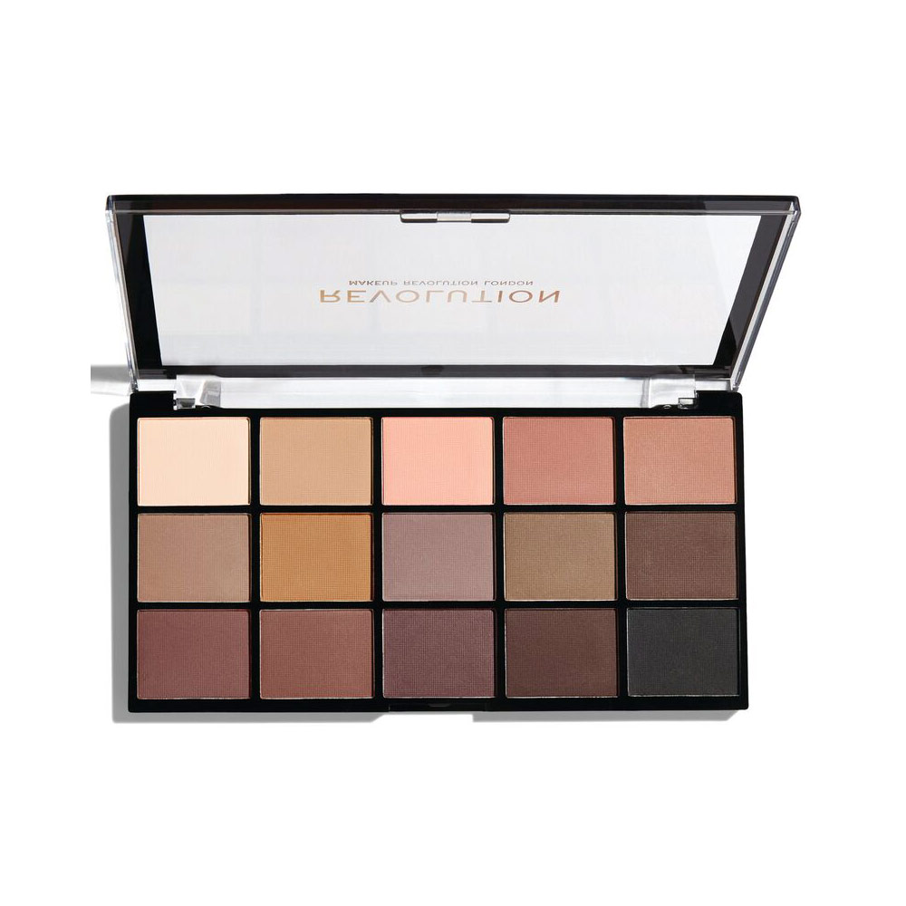 makeup revolution, reloaded palette, eye palette, basic mattes, 15x, 1.1 g makeup revolution, reloaded palette, eye palette, basic mattes, 15x, 1.1 g