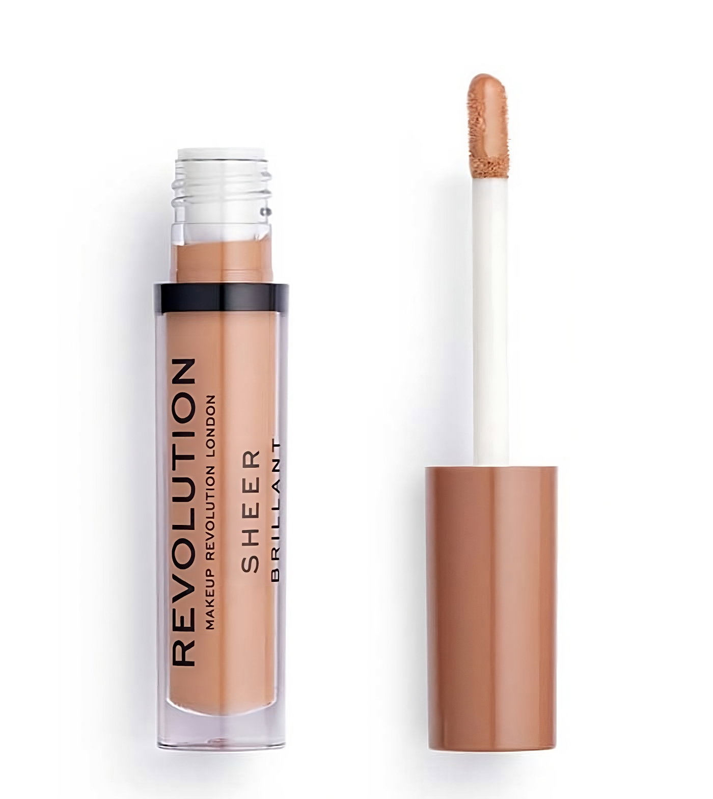 makeup revolution, sheer brillant, vegan, lip gloss, 119, hustle, 3.5 ml makeup revolution, sheer brillant, vegan, lip gloss, 119, hustle, 3.5 ml