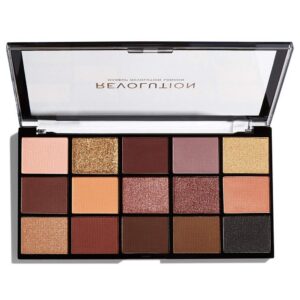 makeup revolution, the reloaded, eyeshadow palette, velvet rose, 15 shades, 16.5 g