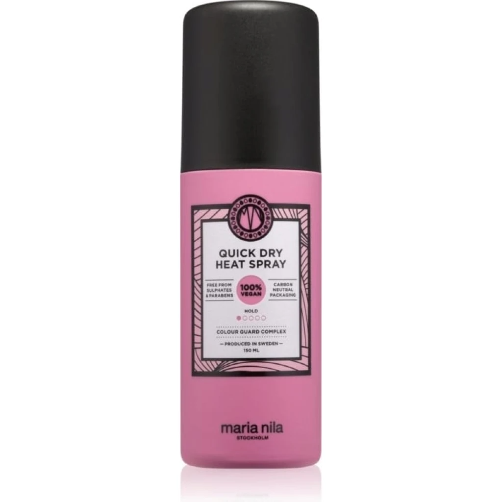 maria nila, quick dry, cruelty free, hair spray, for heat protectant, light hold, 150 ml maria nila, quick dry, cruelty free, hair spray, for heat protectant, light hold, 150 ml
