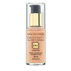 max factor, face finity all day flawless, cream foundation, 30, porcelain, 30 g